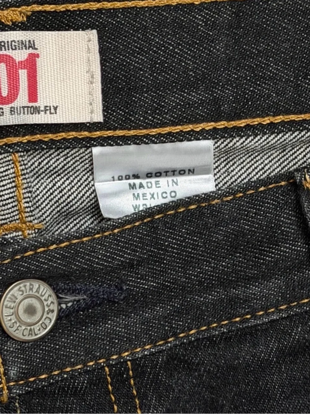 Levi's 501 Men's Black Denim Jeans w40 l 32